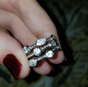 Sterling silver stackable rings size 8